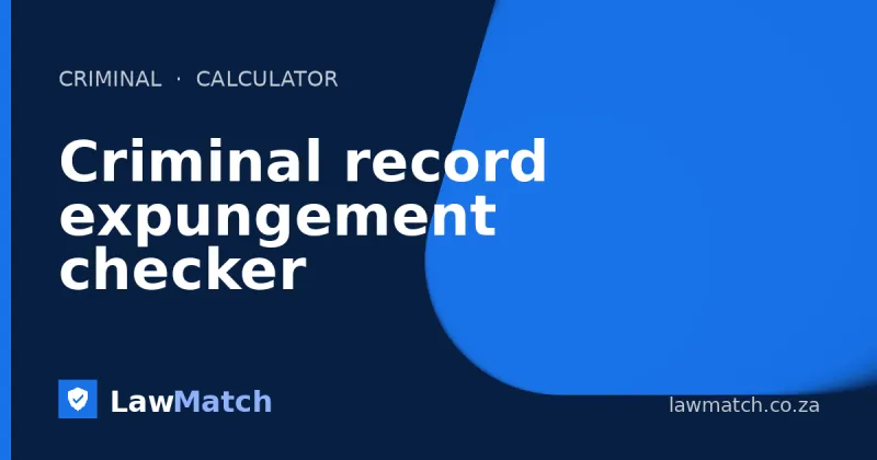 Criminal record expungement checker