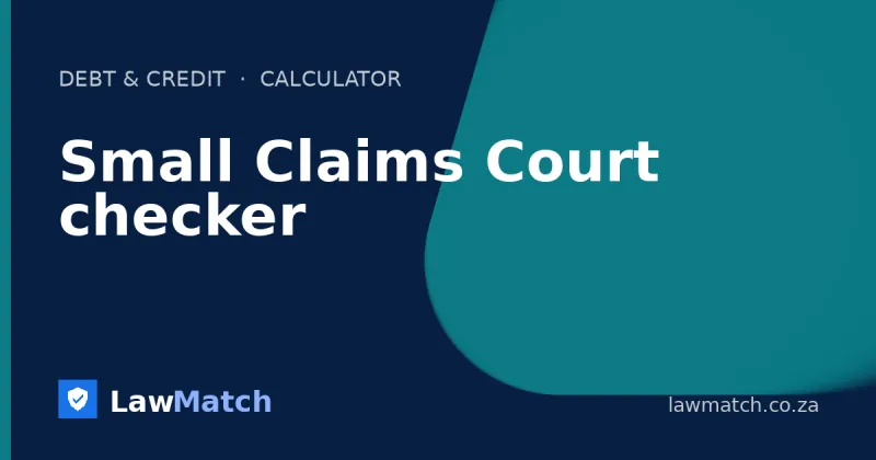 Small Claims Court checker