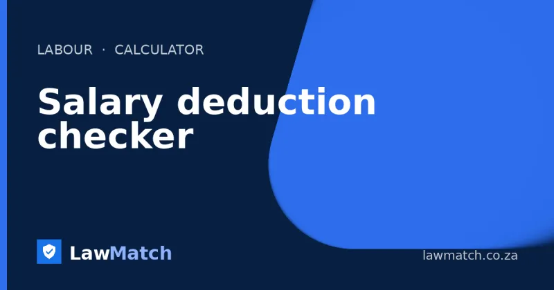 Salary deduction checker