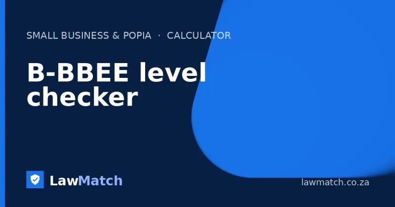 B-BBEE level checker