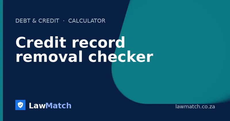Credit record removal checker