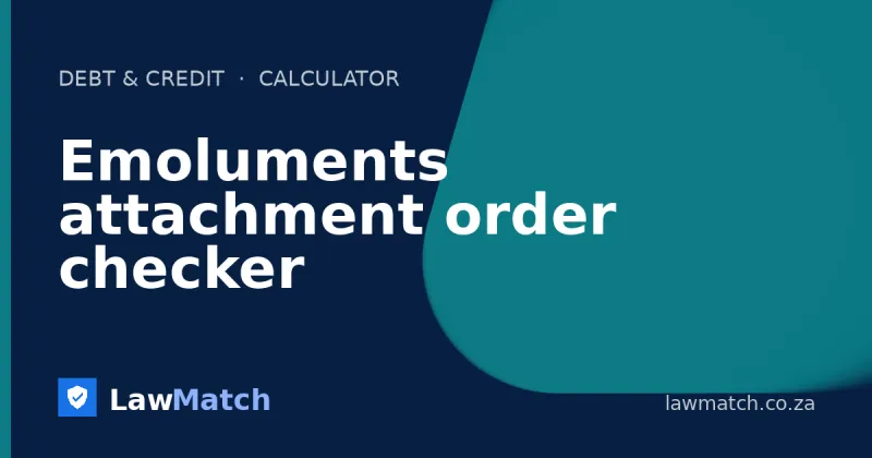 Emoluments attachment order checker