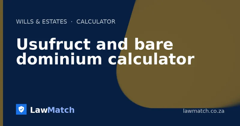 Usufruct and bare dominium calculator
