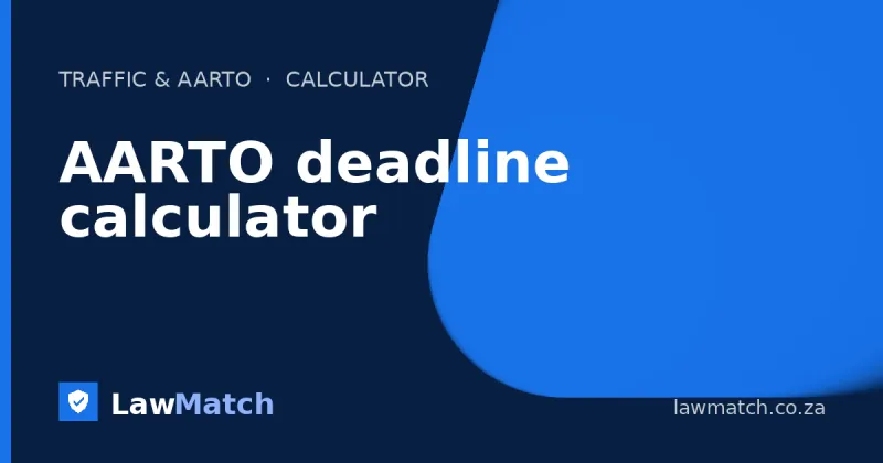 AARTO deadline calculator