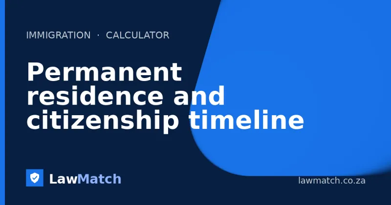 Permanent residence and citizenship timeline