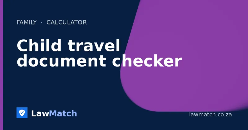 Child travel document checker