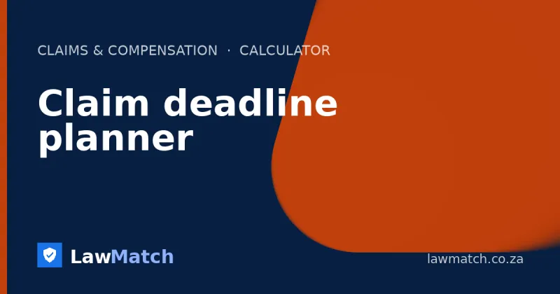 Claim deadline planner