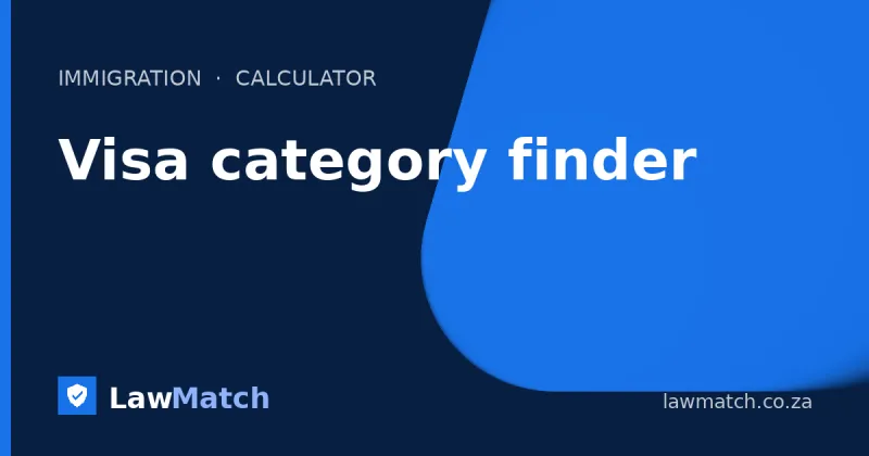 Visa category finder