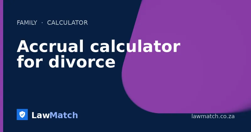 Accrual calculator for divorce