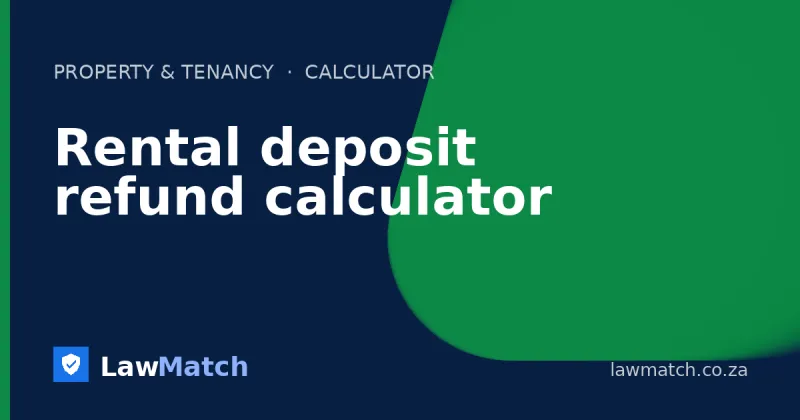 Rental deposit refund calculator