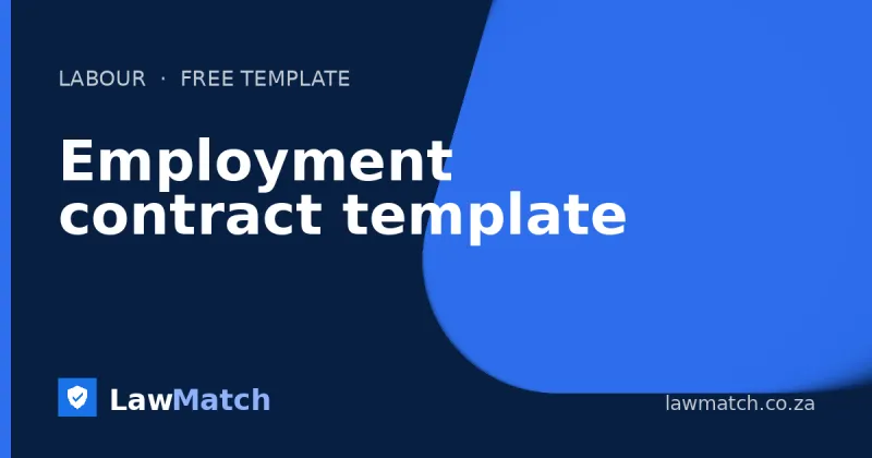 Employment contract template