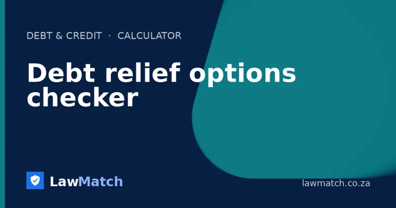 Debt relief options checker
