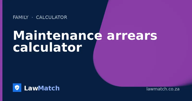 Maintenance arrears calculator