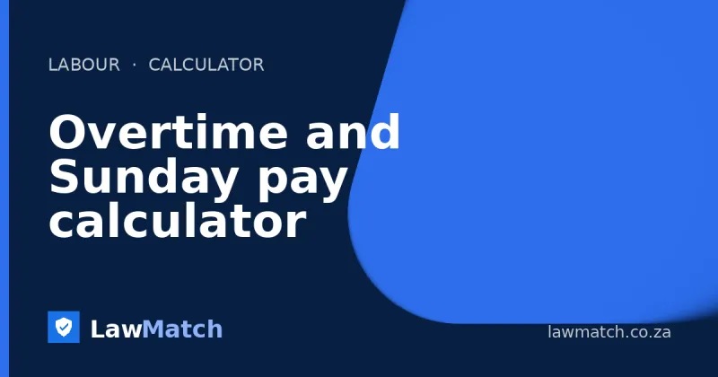 Overtime and Sunday pay calculator