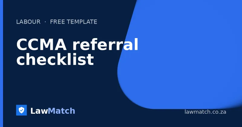CCMA referral checklist