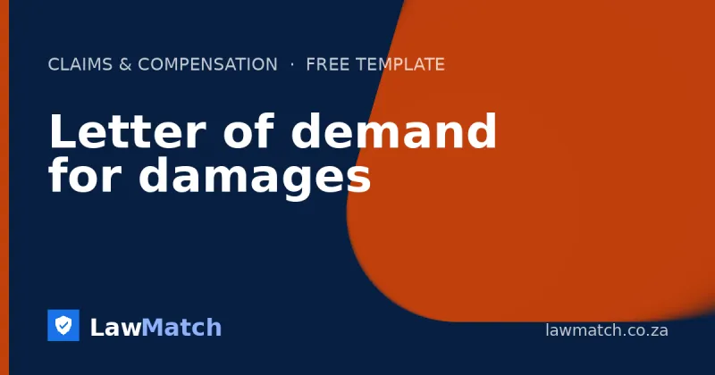 Letter of demand for damages