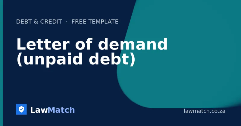 Letter of demand (unpaid debt)