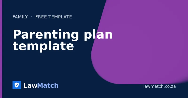 Parenting plan template