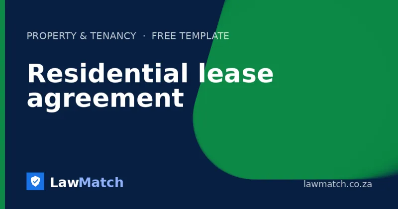 Residential lease agreement