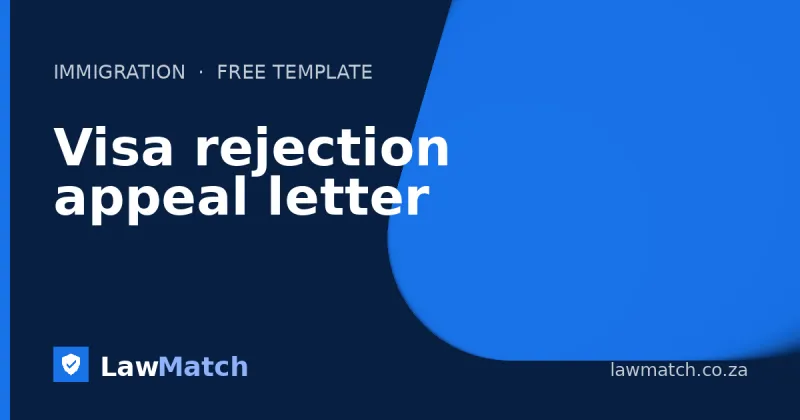 Visa rejection appeal letter