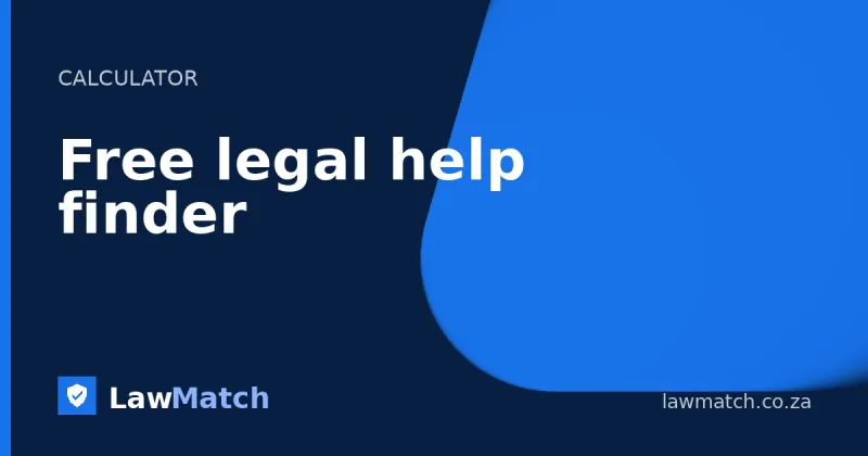 Free legal help finder