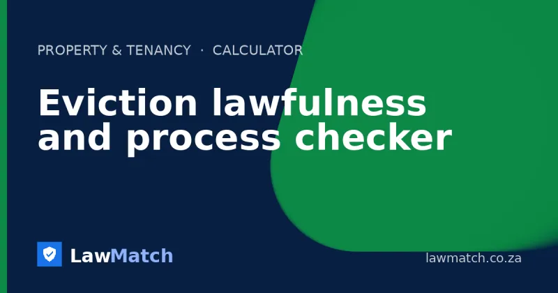 Eviction lawfulness and process checker