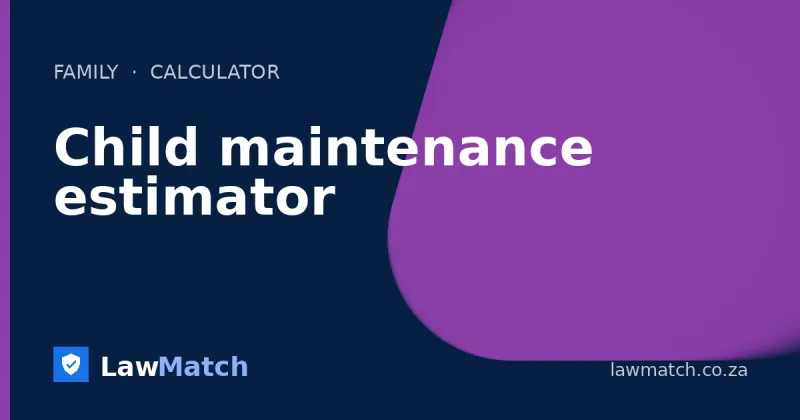 Child maintenance estimator