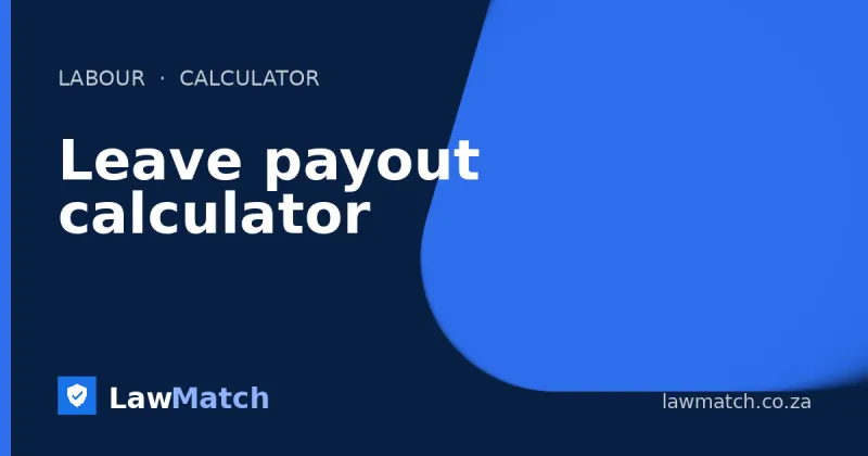 Leave payout calculator